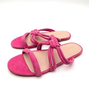 Stuart Weitzman Twist Knot Slip-On Flat Sandal Women's Peonia Size US5 EU35.5